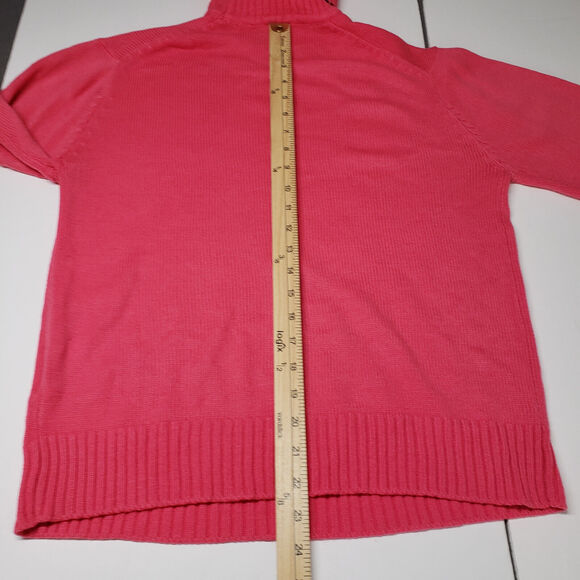 Vintage Alexanders Sporting Sweater Womens Medium Pink Turtleneck Knit Winter - Picture 5 of 13